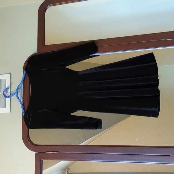 American Apparel Skater Dress Black Velvet - Picture 3 of 6